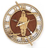 MH-47 Bell Chinook Helicopter<br>Wooden Wall Clock